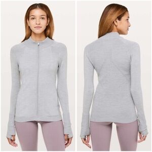 Lululemon Time To Thrive merino wool jacket gray